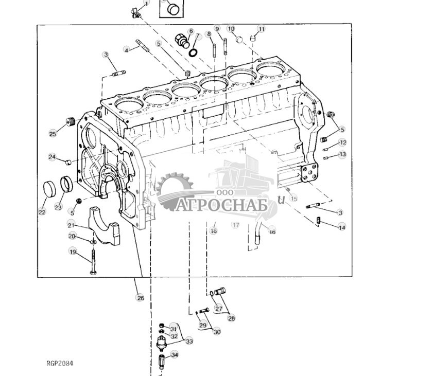 Cylinder Block, Fittings And Main Bearing Caps 
